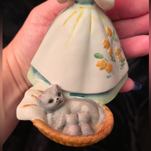 Vintage Josef Originals Becky Thatcher Cat & Kittens Tom Sawyer Bisque Figure - Picture 10 of 11